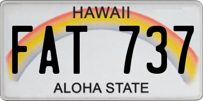 HI license plate FAT737