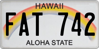 HI license plate FAT742