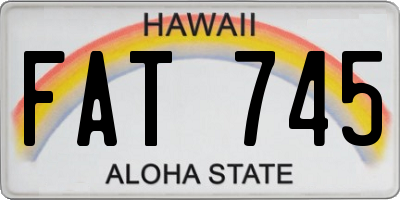 HI license plate FAT745
