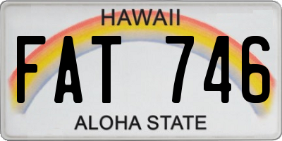HI license plate FAT746