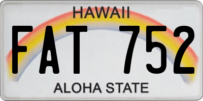 HI license plate FAT752