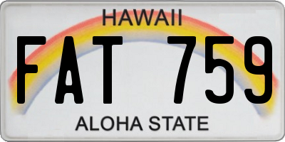 HI license plate FAT759