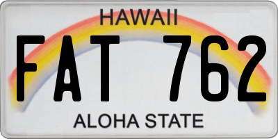 HI license plate FAT762