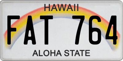 HI license plate FAT764