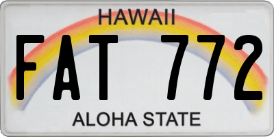 HI license plate FAT772