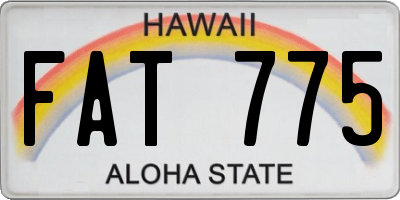 HI license plate FAT775