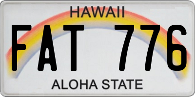 HI license plate FAT776
