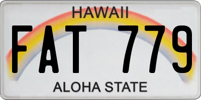 HI license plate FAT779
