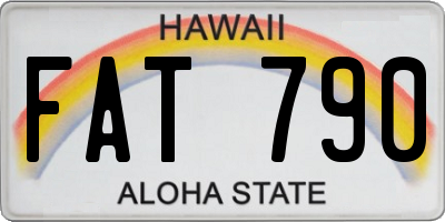 HI license plate FAT790