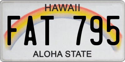 HI license plate FAT795