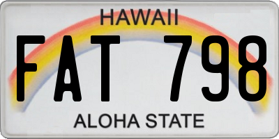 HI license plate FAT798
