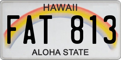 HI license plate FAT813