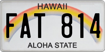 HI license plate FAT814