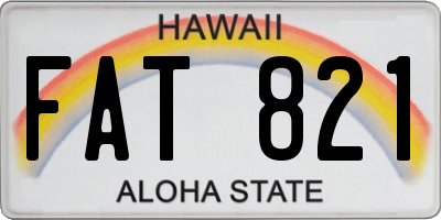 HI license plate FAT821