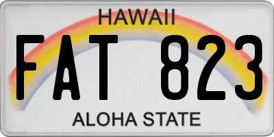 HI license plate FAT823