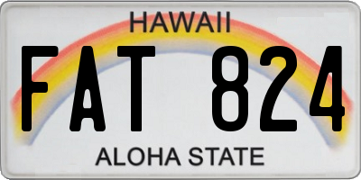 HI license plate FAT824