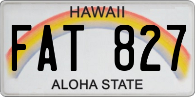 HI license plate FAT827