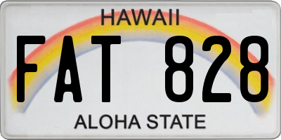 HI license plate FAT828