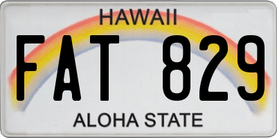 HI license plate FAT829