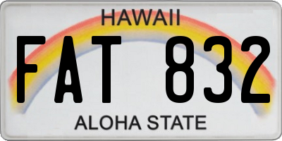 HI license plate FAT832