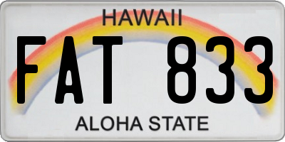HI license plate FAT833