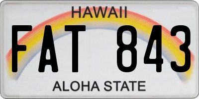 HI license plate FAT843