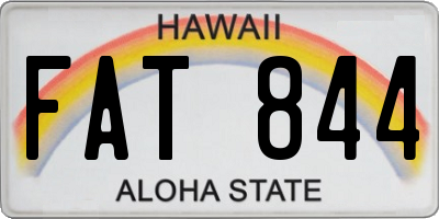 HI license plate FAT844