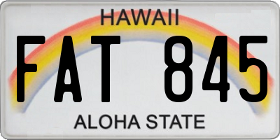 HI license plate FAT845