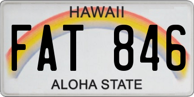HI license plate FAT846