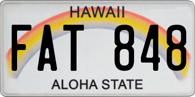 HI license plate FAT848
