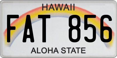 HI license plate FAT856