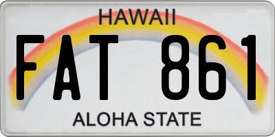 HI license plate FAT861