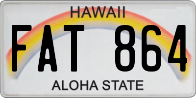 HI license plate FAT864