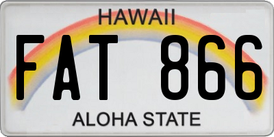 HI license plate FAT866