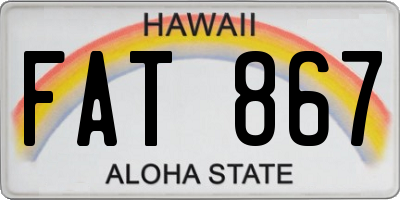HI license plate FAT867