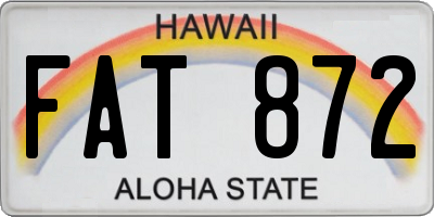 HI license plate FAT872