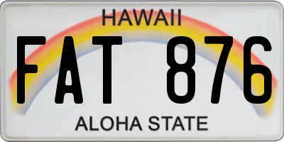 HI license plate FAT876