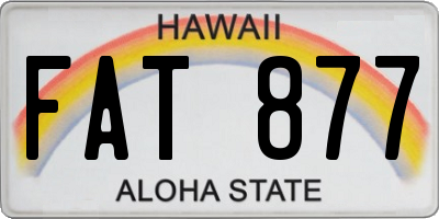 HI license plate FAT877