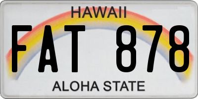 HI license plate FAT878