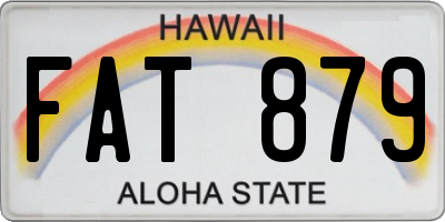 HI license plate FAT879