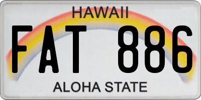 HI license plate FAT886