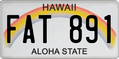 HI license plate FAT891