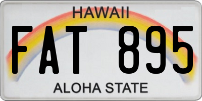 HI license plate FAT895