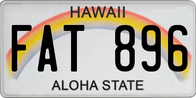 HI license plate FAT896