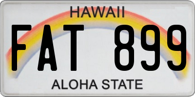 HI license plate FAT899