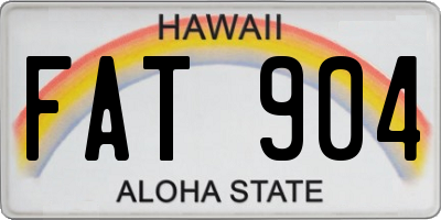 HI license plate FAT904