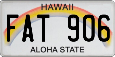 HI license plate FAT906