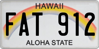 HI license plate FAT912