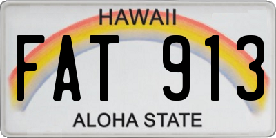 HI license plate FAT913