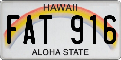 HI license plate FAT916